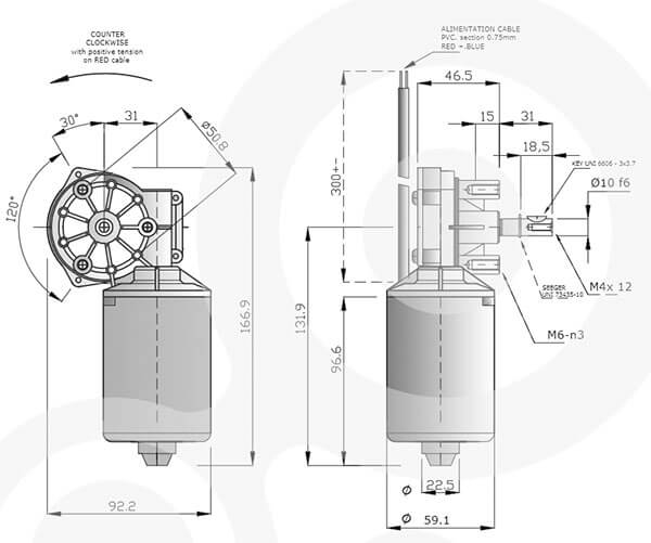 Μοτέρ 24volt για εξωτερικό κοχλία πελλετ EB040008C