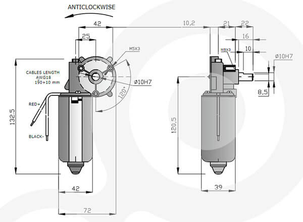 Μοτέρ 24volt για εσωτερικό κοχλία πελλετ EB040009C